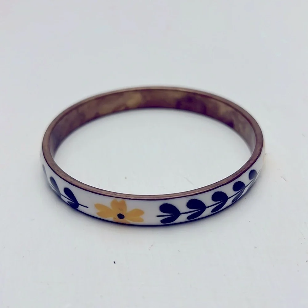 Enamel Brass Vintage Bangel Bracelet